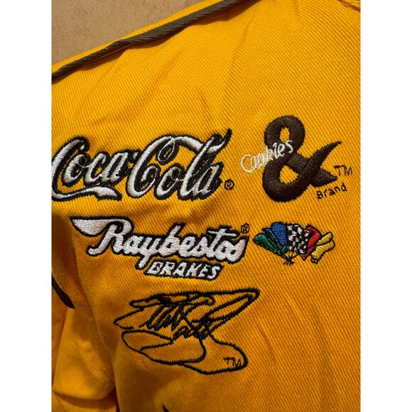Vintage Chase Authentics M&Ms NASCAR Jacket XL Yellow Embroidered Sponsor Racing - Picture 9 of 14